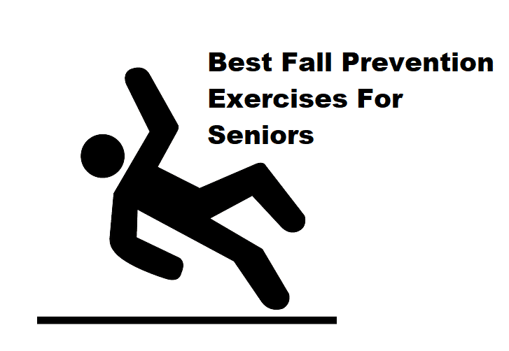 A caricature of a slipping person with the title Best Fall Prevention Exercises For Seniors