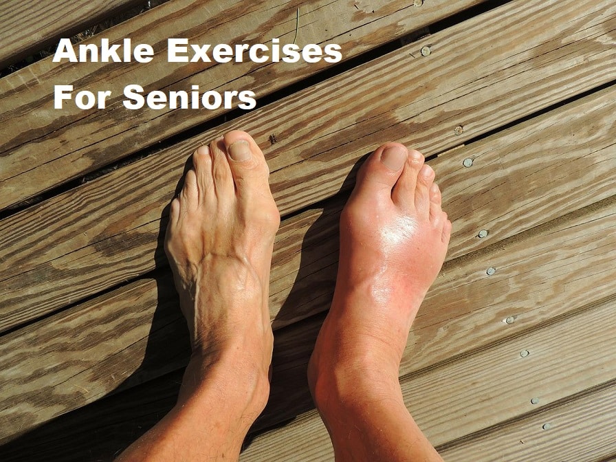 A persons feet with the title Ankle Exercises For Seniors