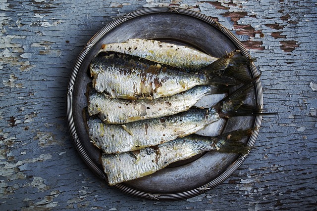 Sardines on a plate